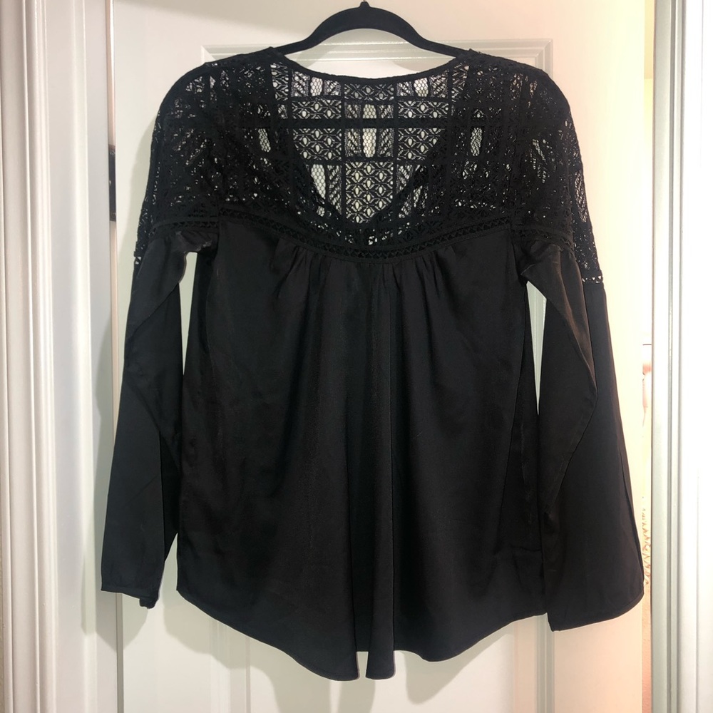 Abercrombie and Fitch black lace shirt